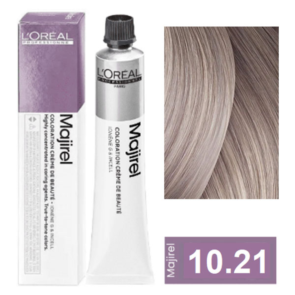 L'Oreal Professionnel Majirel Стійка крем-фарба для волосся_10.21 супер світлий блондин перламутровий попеляс