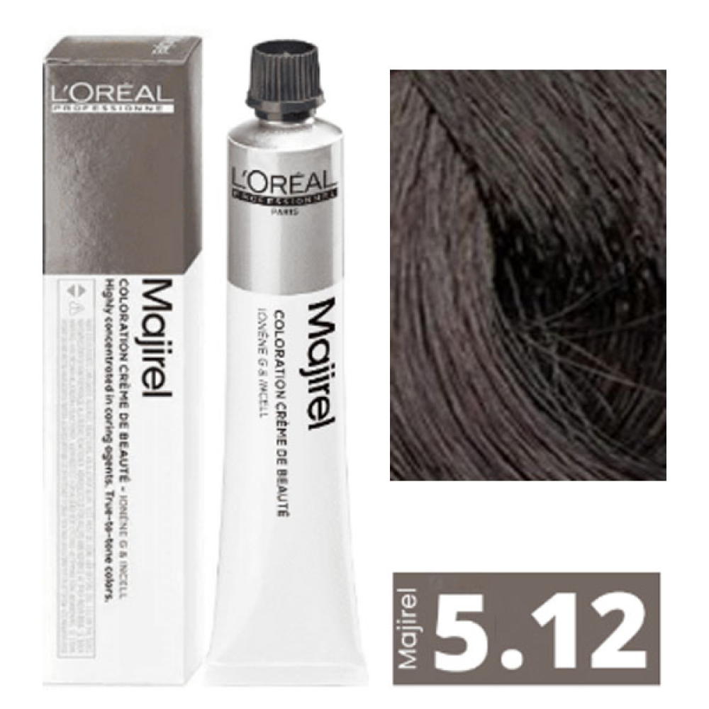 L'Oreal Professionnel Majirel Стійка крем-фарба для волосся_5.12 світлий шатен попелясто-перламутровий 60мл