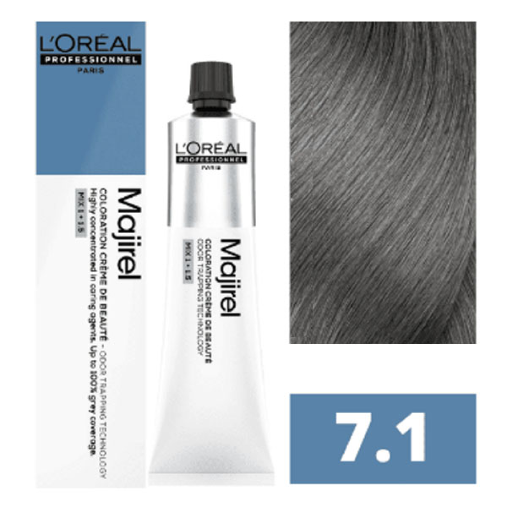 L'Oreal Professionnel Majirel Стійка крем-фарба для волосся_7.1 блондин попелястий 60мл