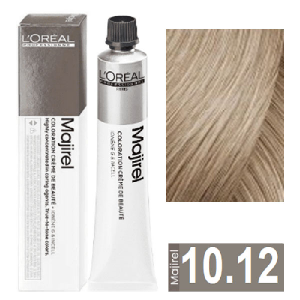 L'Oreal Professionnel Majirel Стійка крем-фарба для волосся_10.12 супер світлий блондин попелясто-перламутров