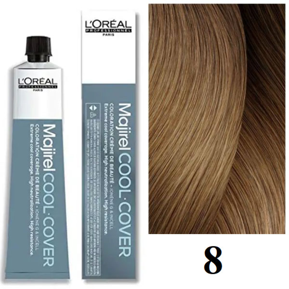 L'Oreal Professionnel Majirel Cool Corver Стійка крем-фарба_8 світлий блондин 60мл