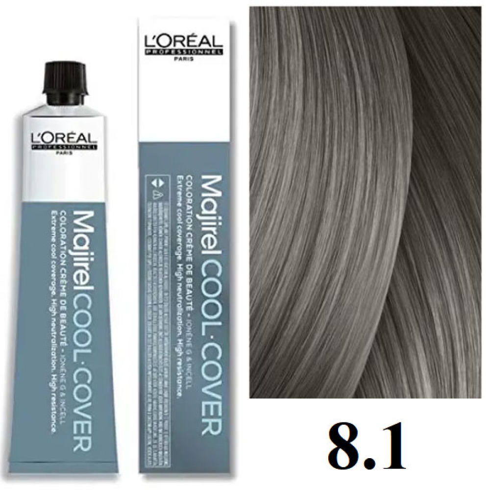 L'Oreal Professionnel Majirel Cool Corver Стійка крем-фарба_8.1 світлий блондин попелястий 60мл
