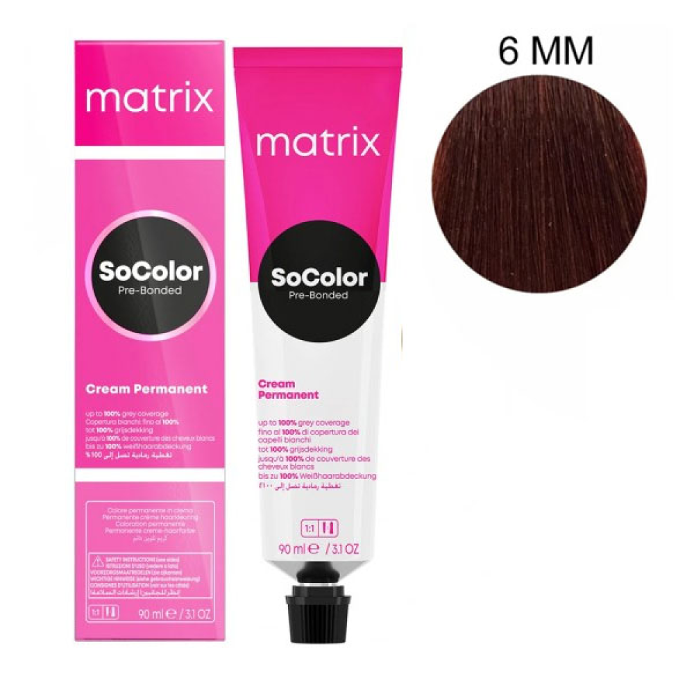 Matrix Socolor Pre-Bonder Стійка крем-фарба для волосся_6MM 90мл