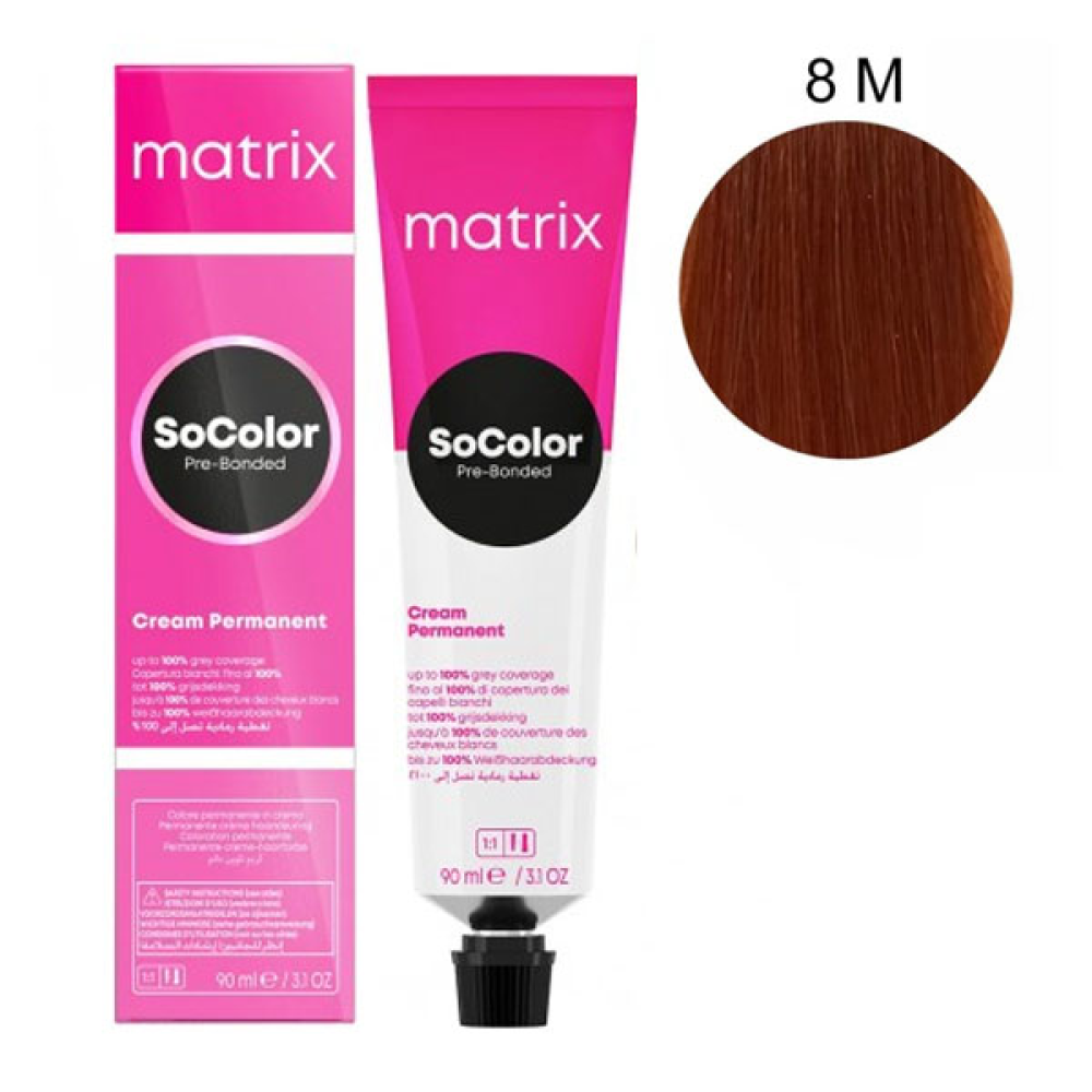 Matrix Socolor Pre-Bonder Стійка крем-фарба для волосся_8M 90мл