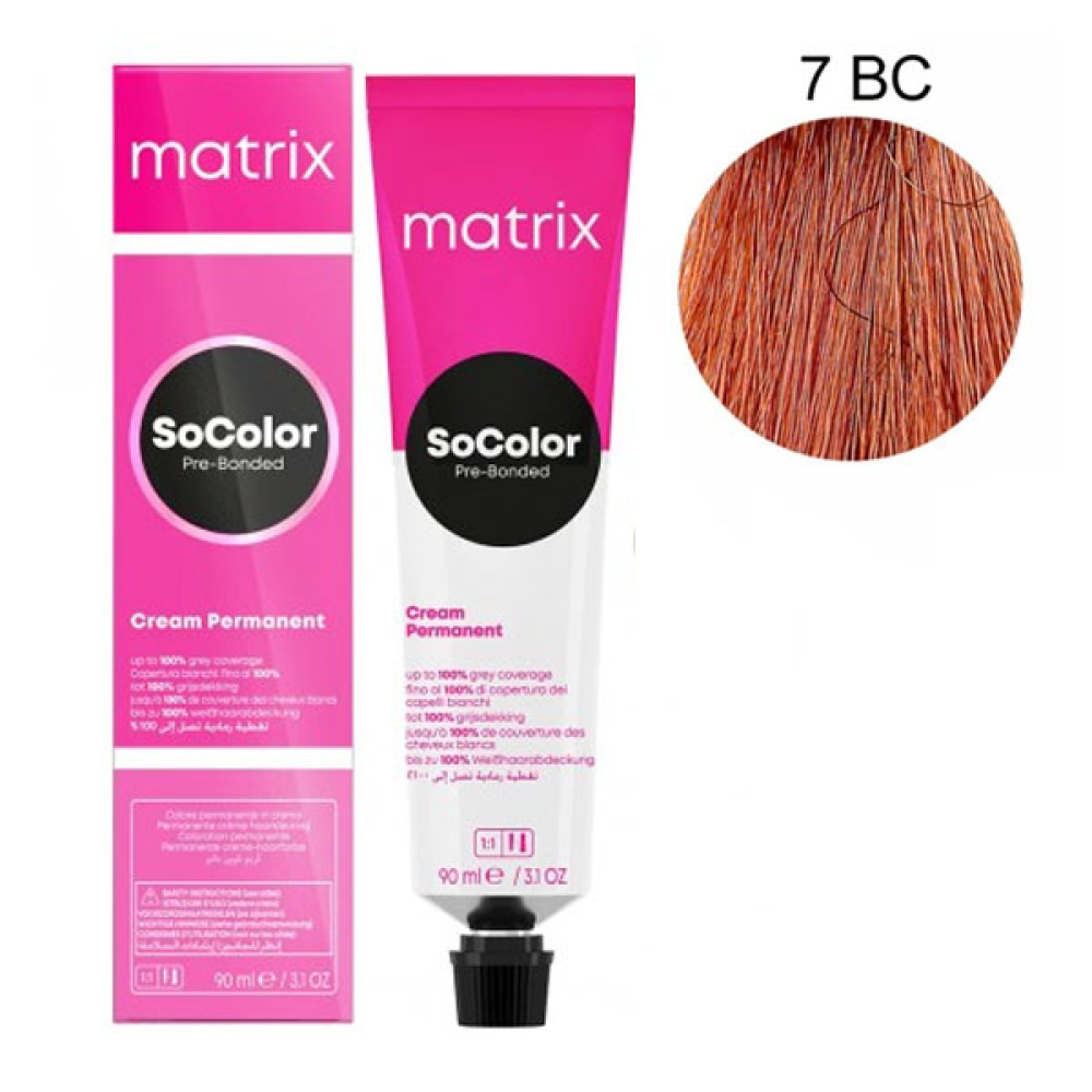 Matrix Socolor Pre-Bonder Стійка крем-фарба для волосся_7BC 90мл