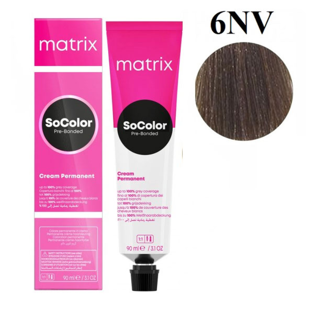 Matrix Socolor Pre-Bonder Стійка крем-фарба для волосся_6NV 90мл