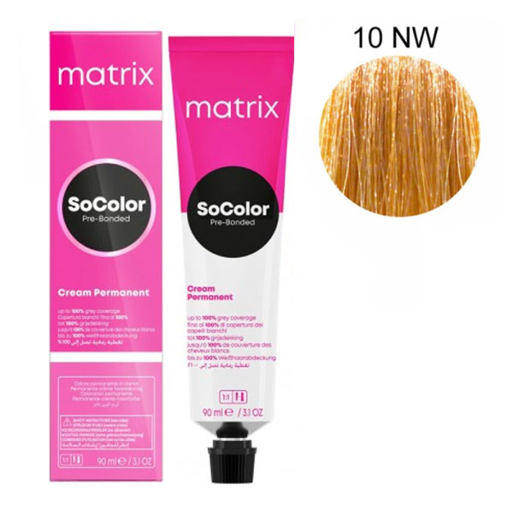 Matrix Socolor Pre-Bonder Стійка крем-фарба для волосся_10NW 90мл
