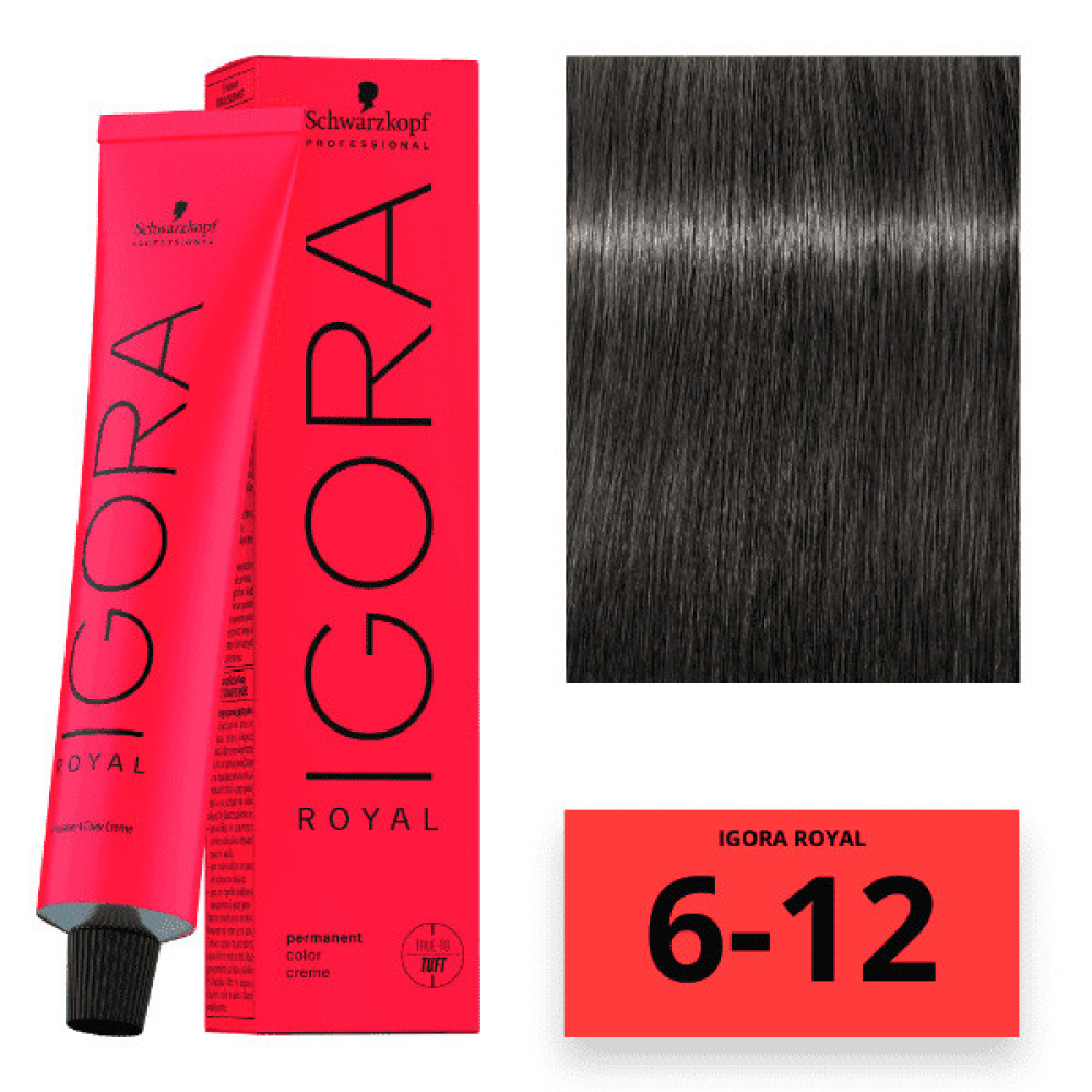 Schwarzkopf Igora Royal Color Перманентна крем-фарба для волосся_6-12 темно-русявий сріблясто-пелястий 60 мл