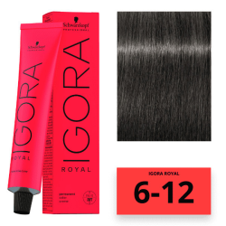 Schwarzkopf Igora Royal Color Перманентная крем-краска для волос 6-12 темно-русый серебристо-пепельный 60мл