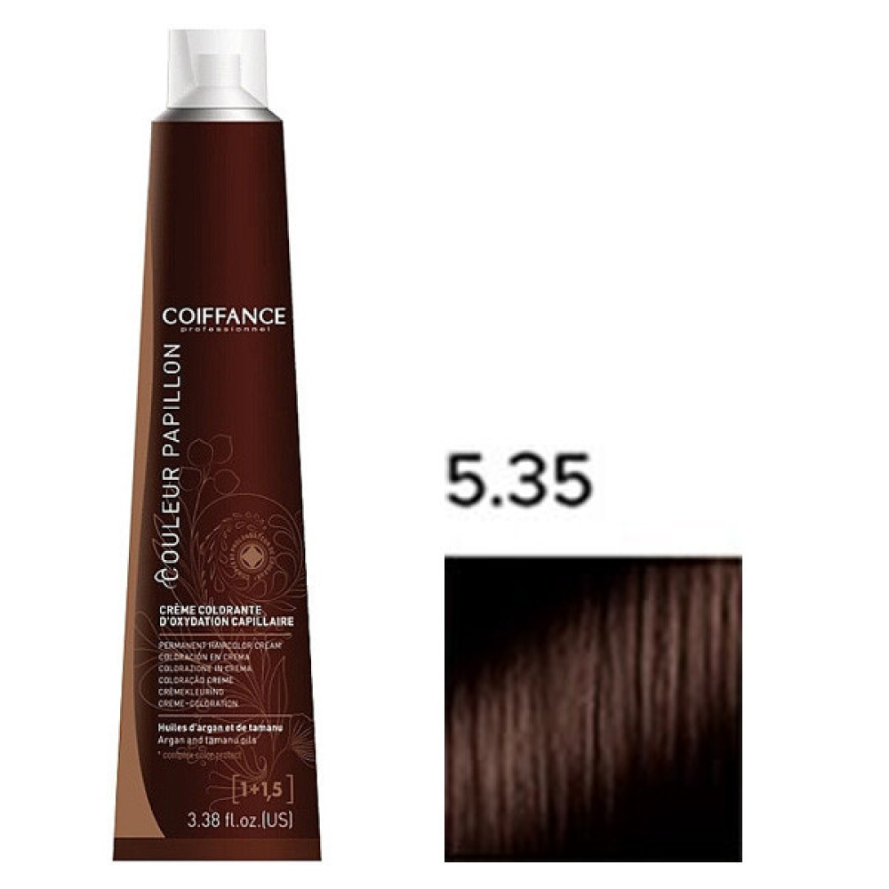 Coiffance Couleur Papillon Color Cream Стойкая крем-краска для волос 5.35 золотистый махагон светло-коричневый