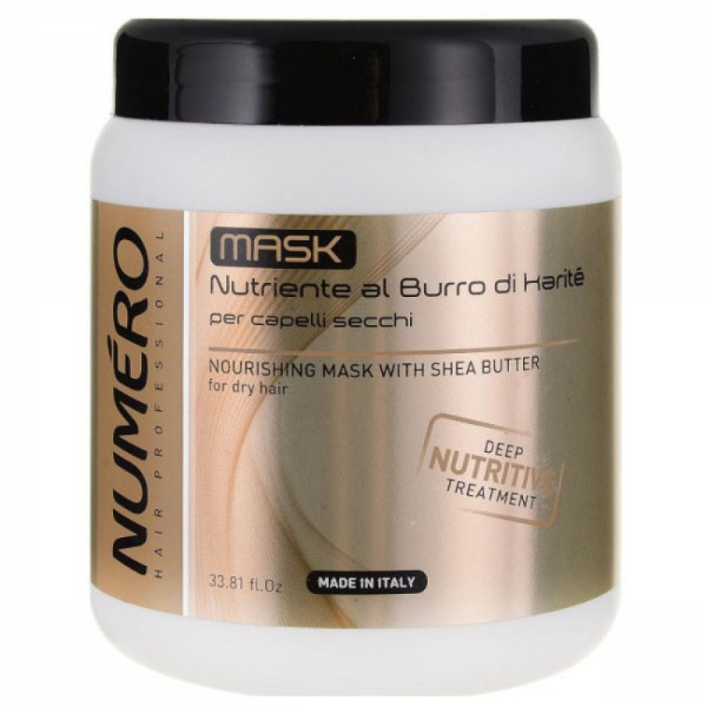 Brelil Numero Nourishing Mask With Shea Butter_Півникова маска з олією карите 1000 мл