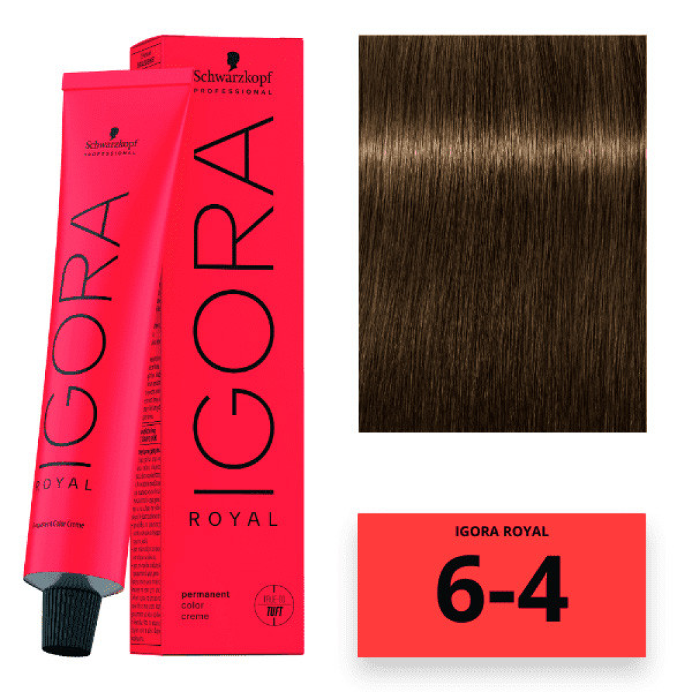 Schwarzkopf Igora Royal Color Перманентная крем-краска для волос 6-4 темно-русый бежевый 60мл