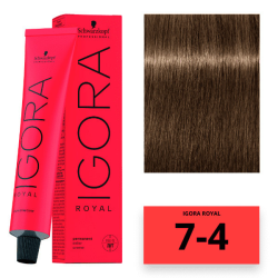 Schwarzkopf Igora Royal Color Перманентна крем-фарба для волосся_7-4 середньо-русявий бежевий 60 мл