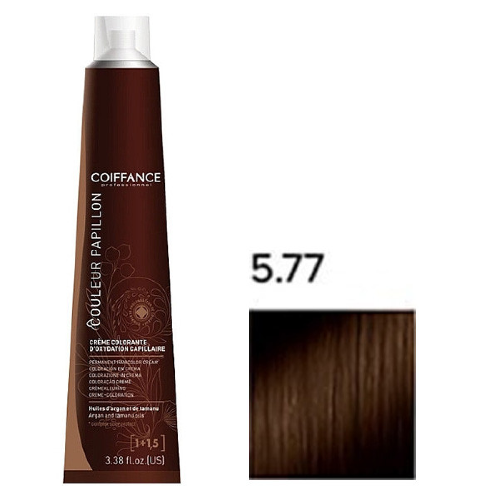 Coiffance Couleur Papillon Color Cream Стійка крем-фарба для волосся_5.77 темний шатен світло-коричневий 100 мл