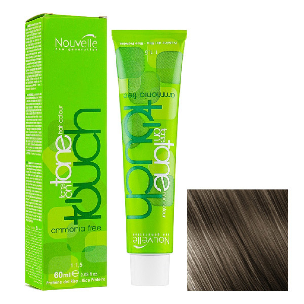 Nouvelle Touch Hair Color Фарба безамміачна для волосся_5.78 граніт 60 мл