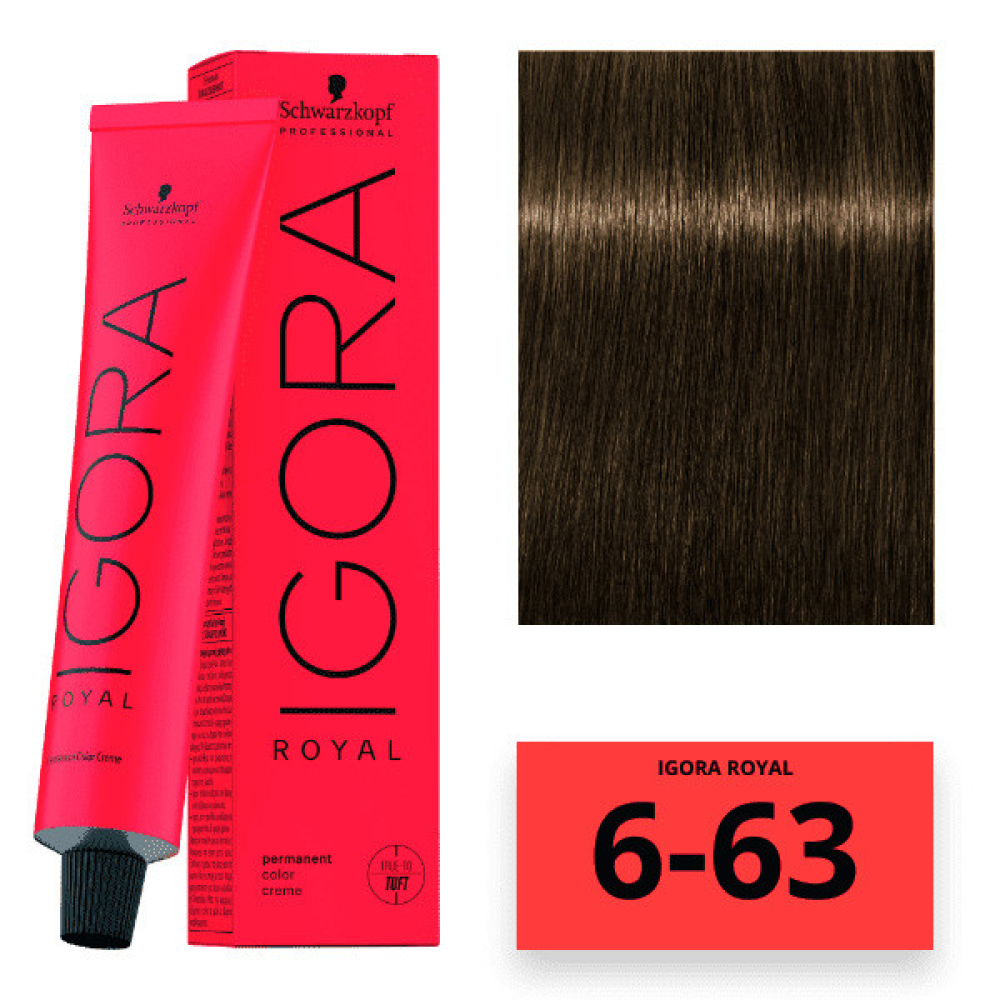 Schwarzkopf Igora Royal Color Перманентна крем-фарба для волосся_6-63 темно-русявий шоколадний матовий 60 мл