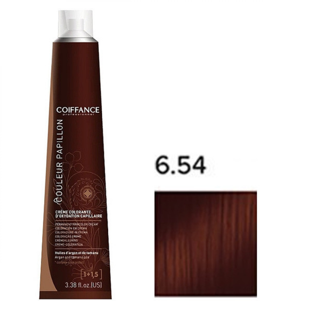 Coiffance Couleur Papillon Color Cream Стійка крем-фарба для волосся_6.54 шоколадний темно-русявий 100 мл