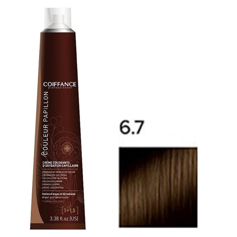 Coiffance Couleur Papillon Color Cream Стійка крем-фарба для волосся_6.7 коричневий темно-русявий 100 мл