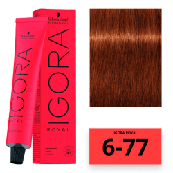 Schwarzkopf Igora Royal Color Перманентная крем-краска для волос 6-77 темно-русый медный экстра 60мл