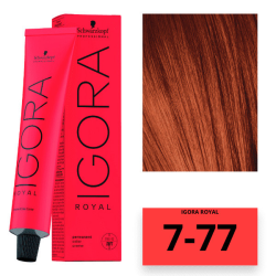 Schwarzkopf Igora Royal Color Перманентна крем-фарба для волосся_7-77 середньо-русявий мідний екстра 60 мл